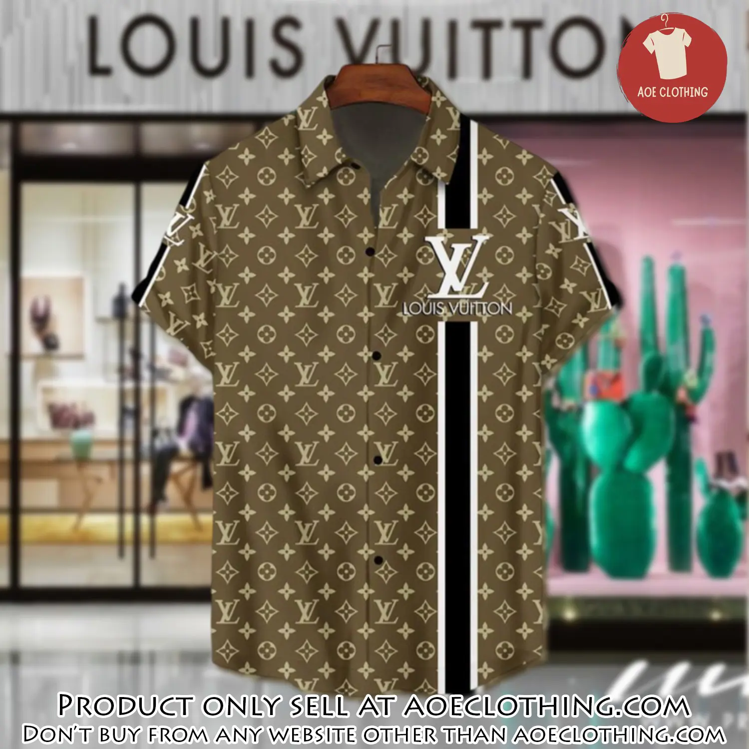 Lv louis vuitton luxury hawaiian shirt & short set lhs1196 aoe1112447